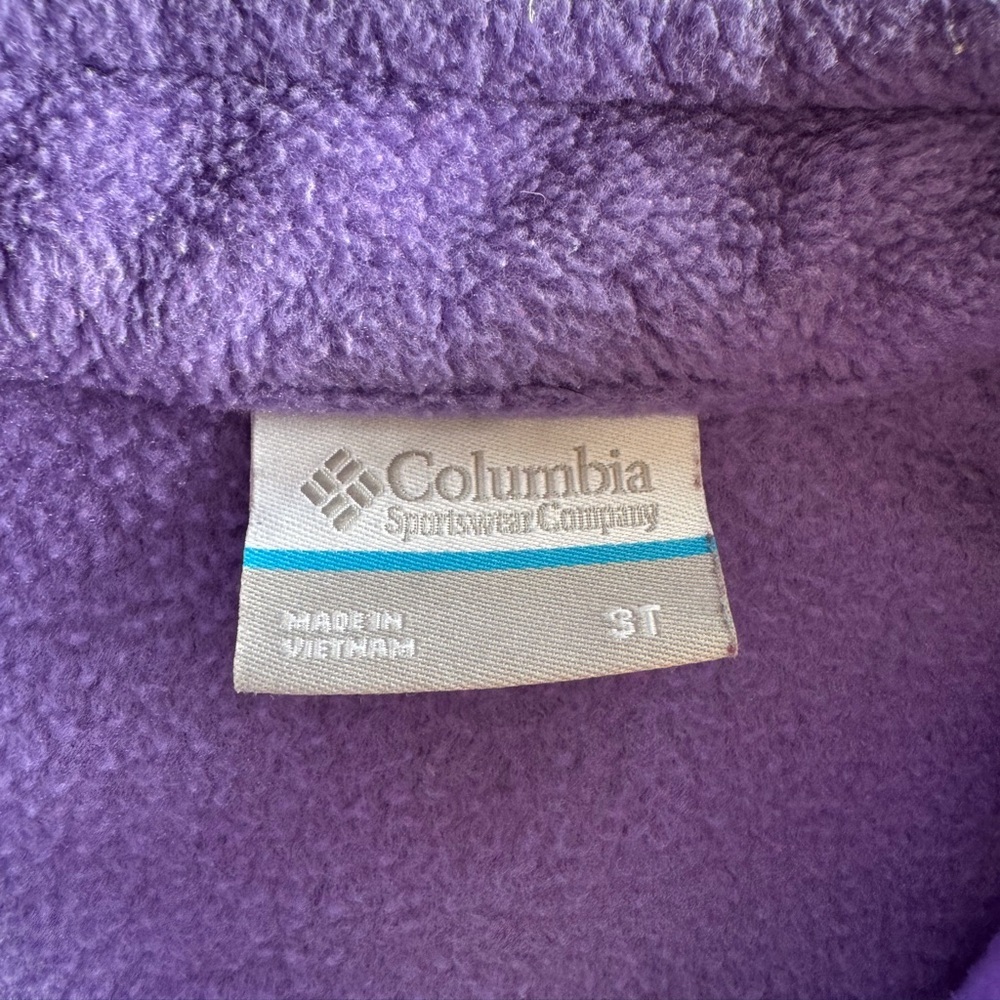 Girls Columbia Fleece Jacket 3T - Picture 3 of 3